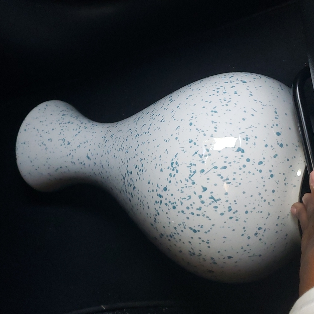 Decorative Blue & Pale Grey Vase